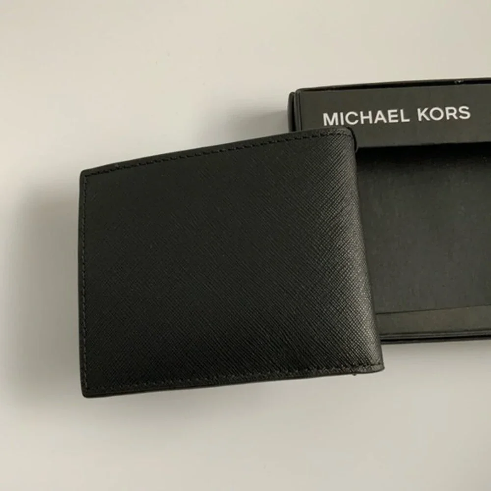 Michael Kors Andy Leather Slim Bifold Wallet